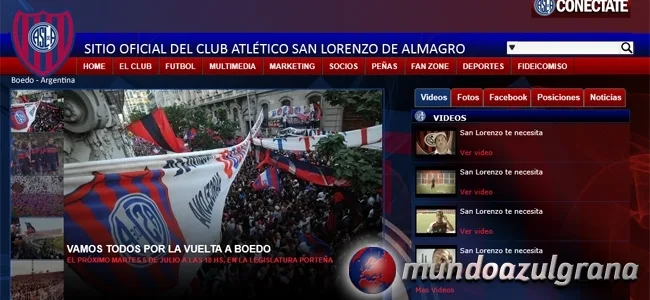 San Lorenzo tiene su nueva web